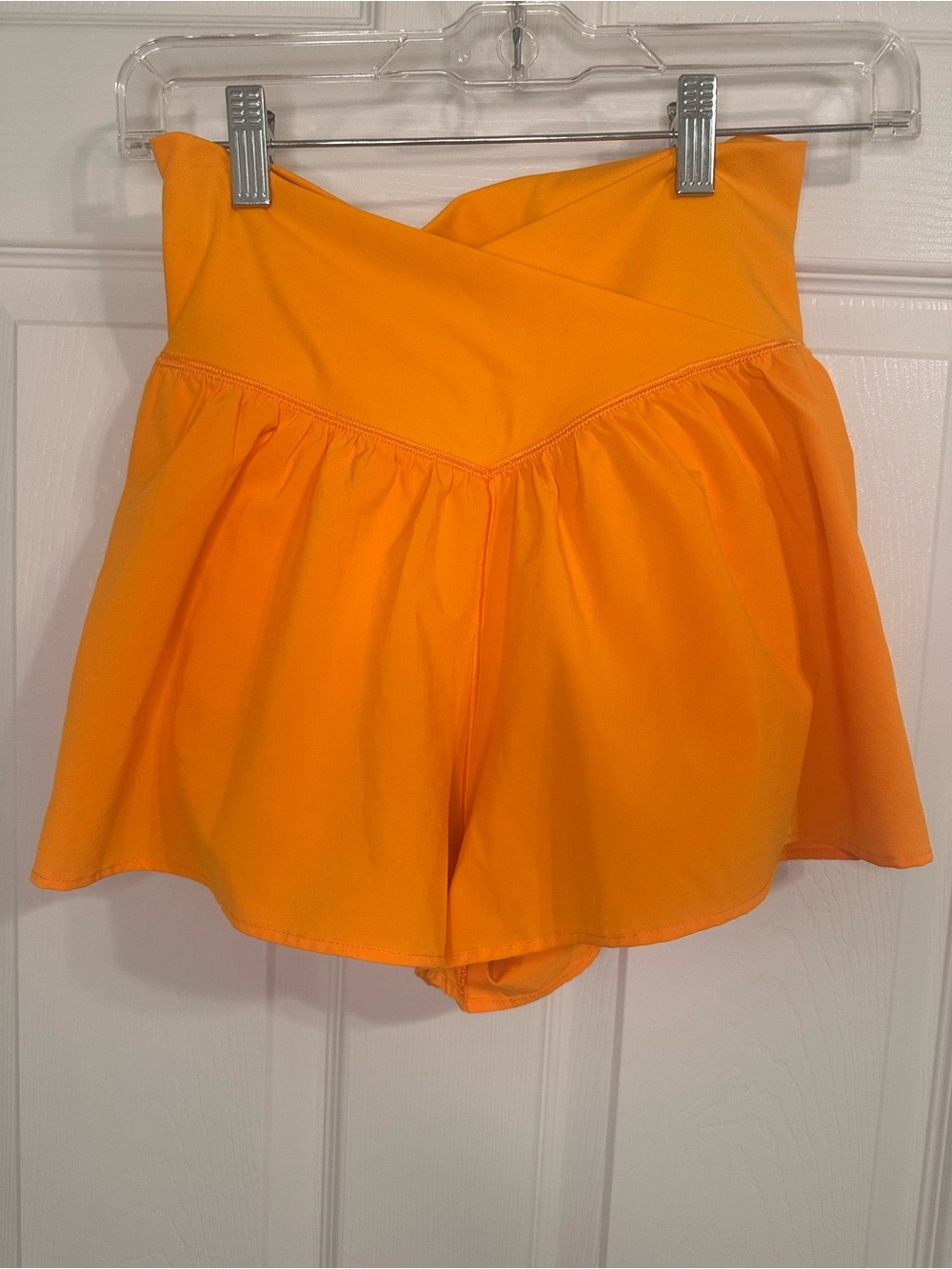 aerie High-Waist Flow Shorts in Bright Orange